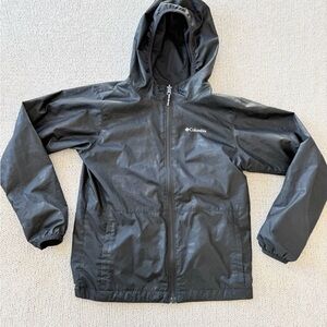Columbia Kids Pixel Grabber Wind Rain Jacket Reversible Camo Black Size M 10/12